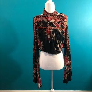 Free People Floral Hippie Crop